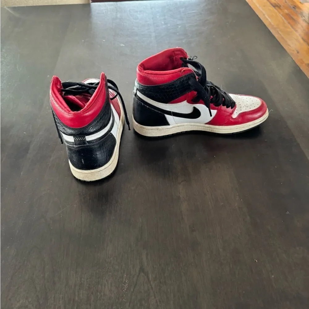 Nike Air Jordan’s, Womens 1 Retro High OG Satin Red, Size 6.5, like new!